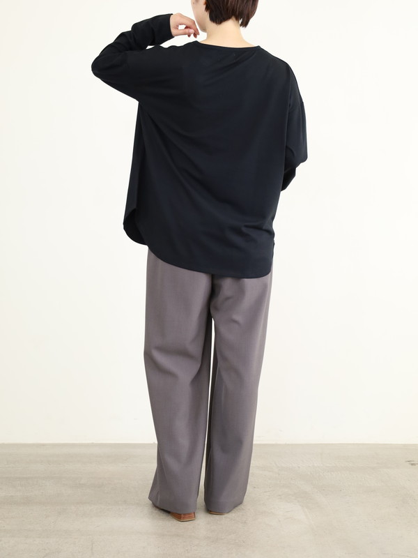 【siro de la bonte】ソフトウォームラウンドヘムカットソー