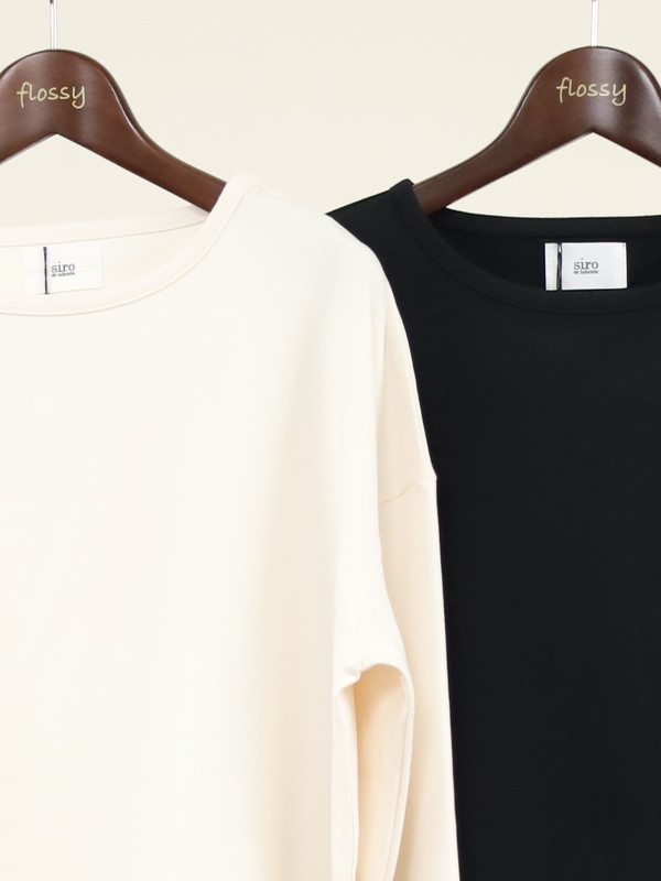 【siro de la bonte】ソフトウォームラウンドヘムカットソー