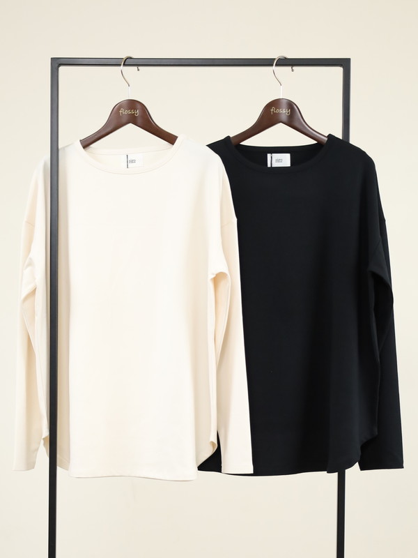 【siro de la bonte】ソフトウォームラウンドヘムカットソー