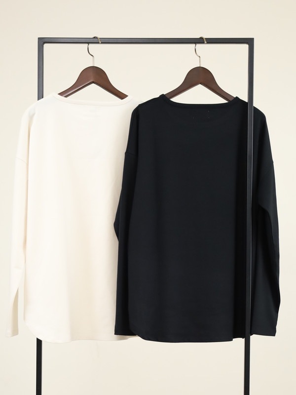 【siro de la bonte】ソフトウォームラウンドヘムカットソー