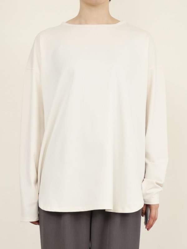 【siro de la bonte】ソフトウォームラウンドヘムカットソー