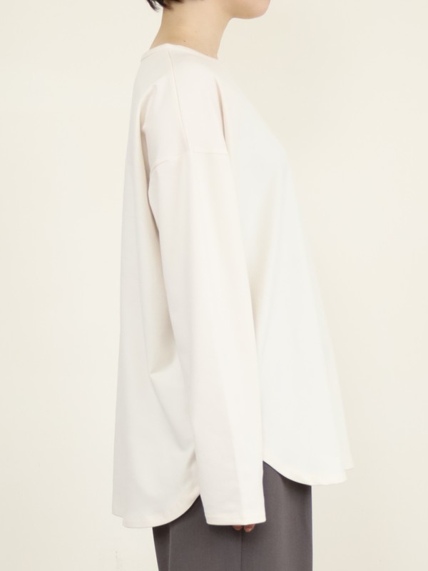 【siro de la bonte】ソフトウォームラウンドヘムカットソー