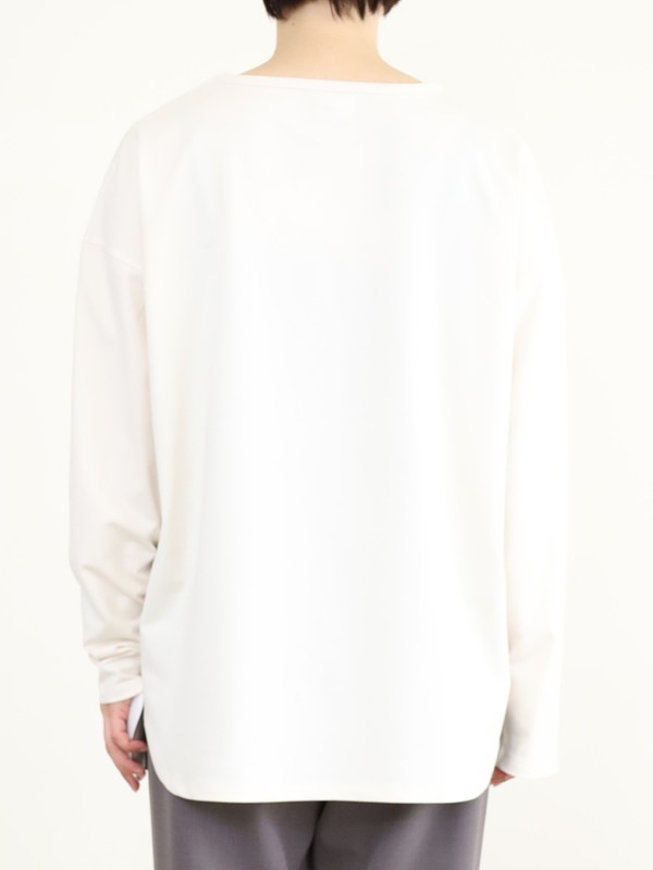 【siro de la bonte】ソフトウォームラウンドヘムカットソー