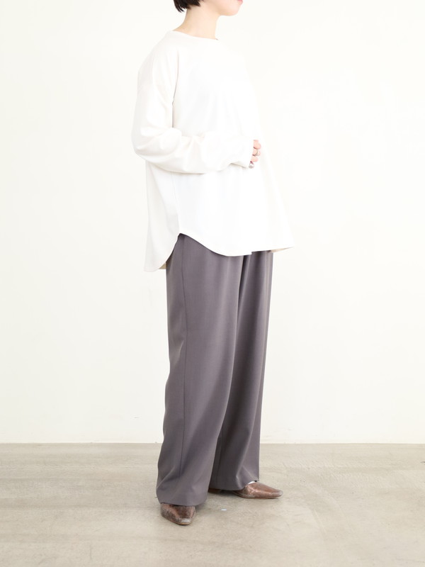 【siro de la bonte】ソフトウォームラウンドヘムカットソー