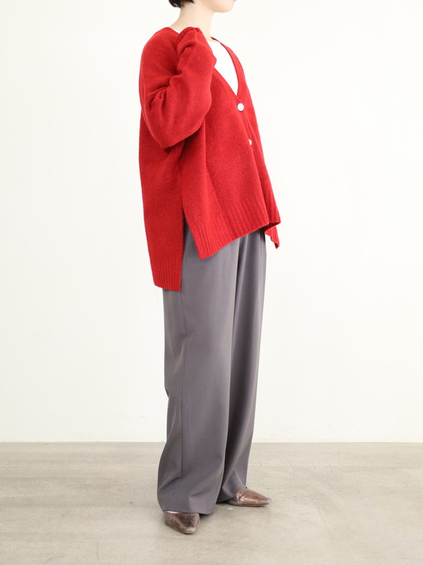 【siro de la bonte】ホイップヤーンサイドスリットカーディガン