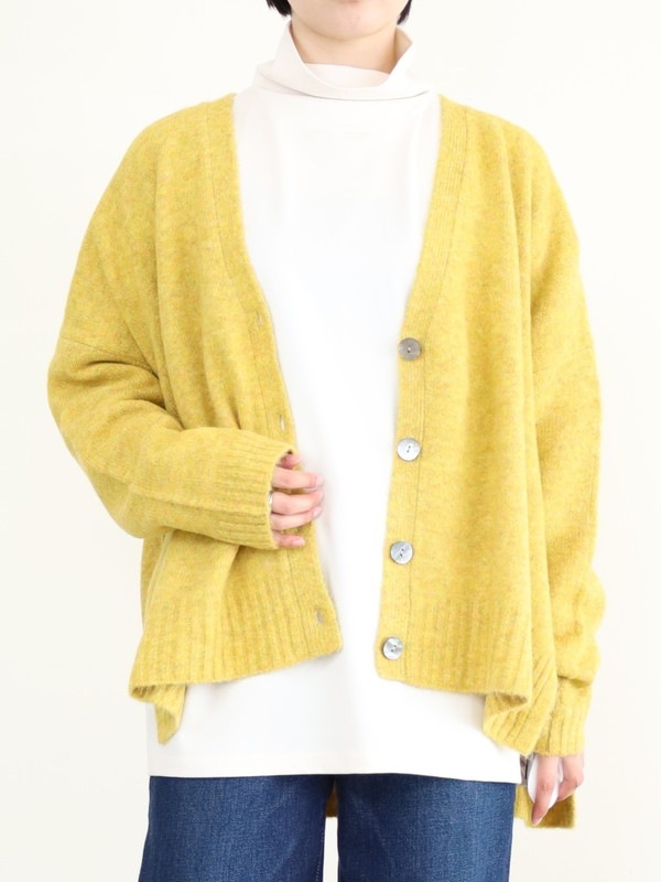 【siro de la bonte】ホイップヤーンサイドスリットカーディガン
