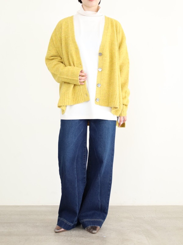 【siro de la bonte】ホイップヤーンサイドスリットカーディガン