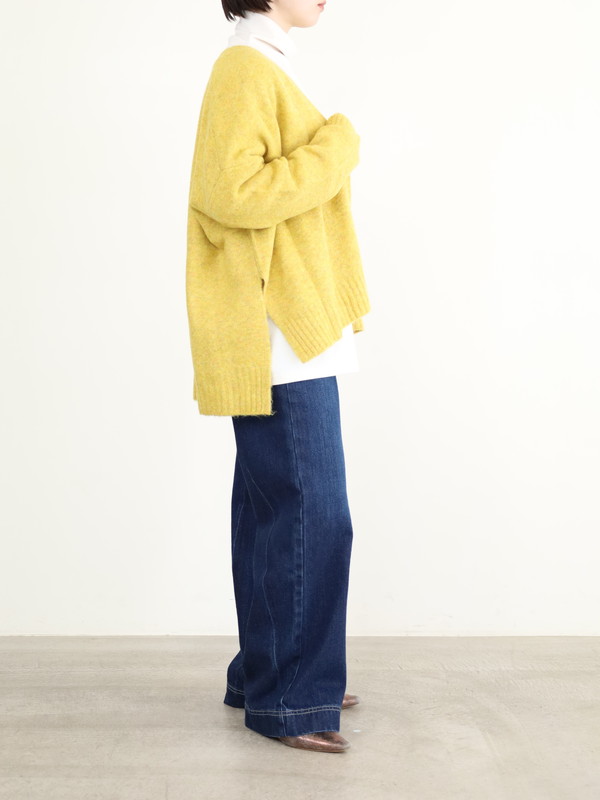 【siro de la bonte】ホイップヤーンサイドスリットカーディガン