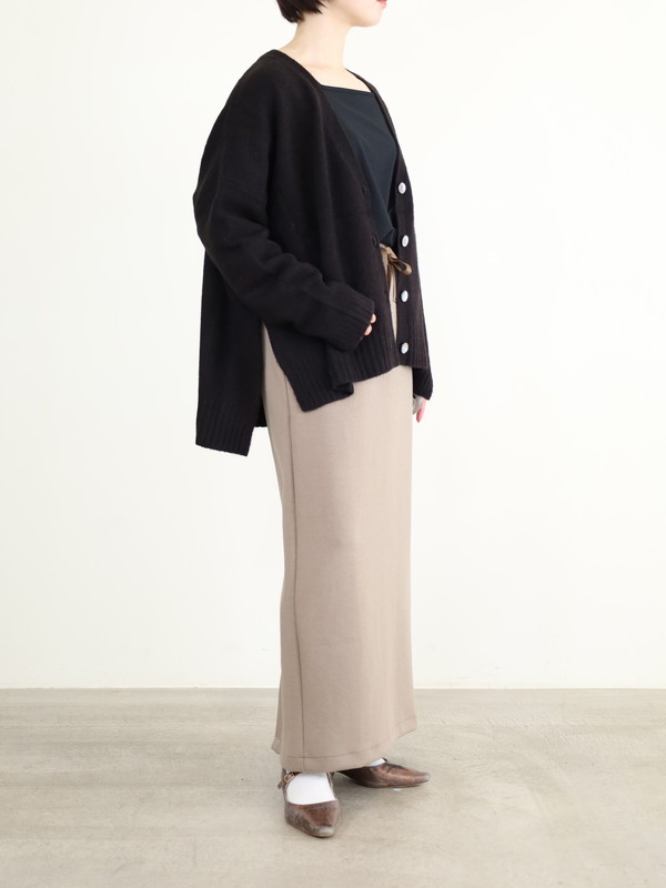 【siro de la bonte】ホイップヤーンサイドスリットカーディガン
