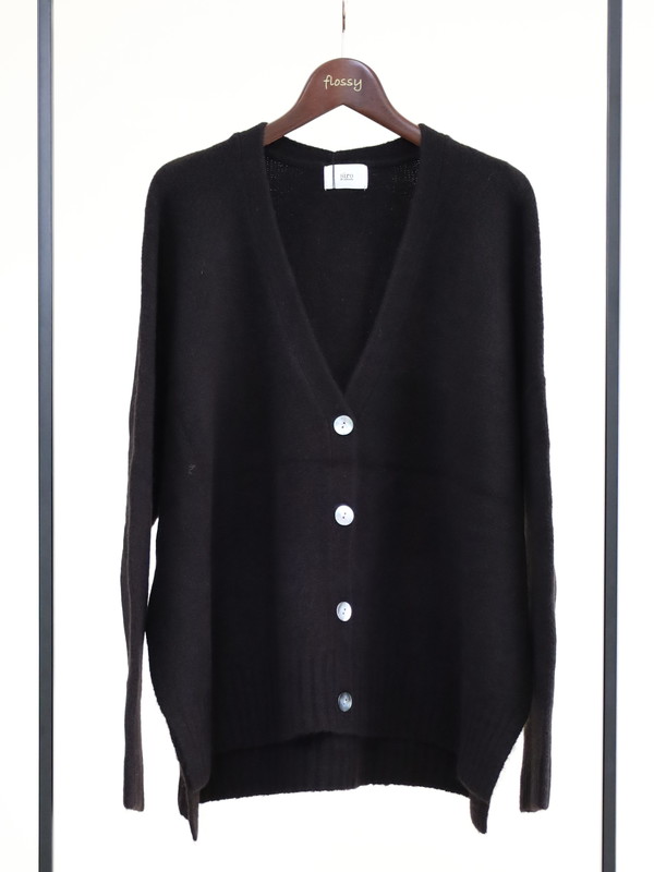 【siro de la bonte】ホイップヤーンサイドスリットカーディガン