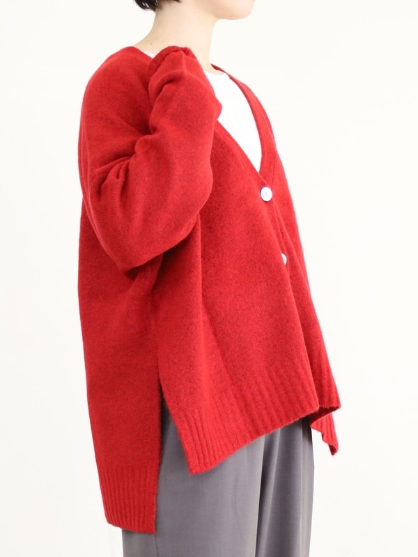 【siro de la bonte】ホイップヤーンサイドスリットカーディガン
