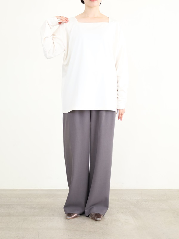 【siro de la bonte】前後両用ソフトウォームカットソー