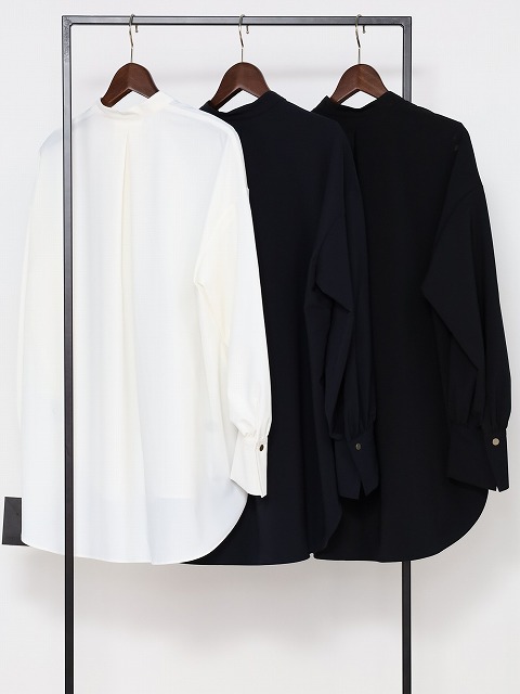 【MICA&DEAL】スタンドカラーブラウス