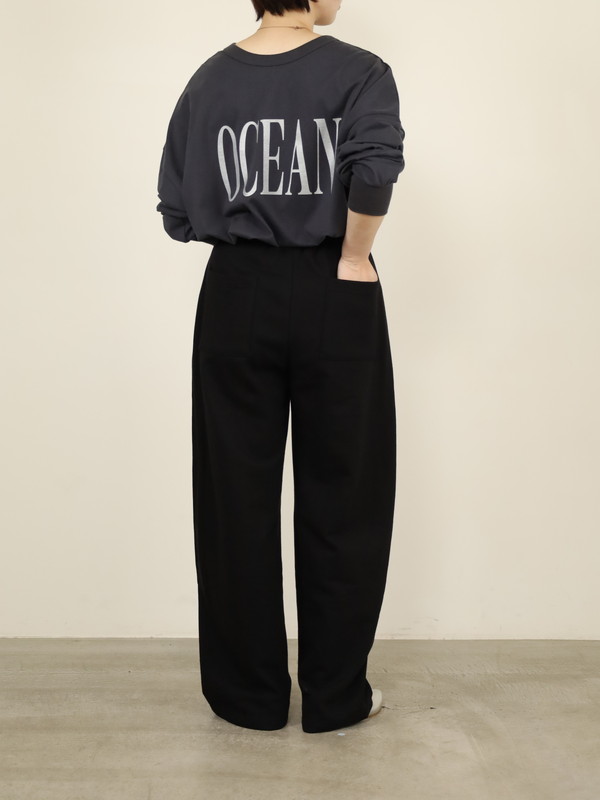 【tranoi】TORAワッペン裏毛バレルパンツ