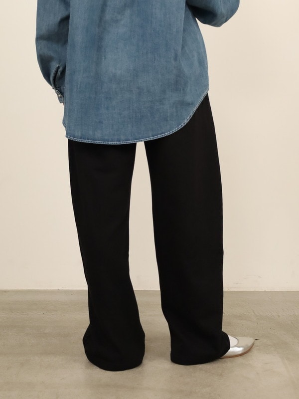 【tranoi】TORAワッペン裏毛バレルパンツ