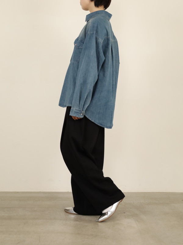 【tranoi】TORAワッペン裏毛バレルパンツ