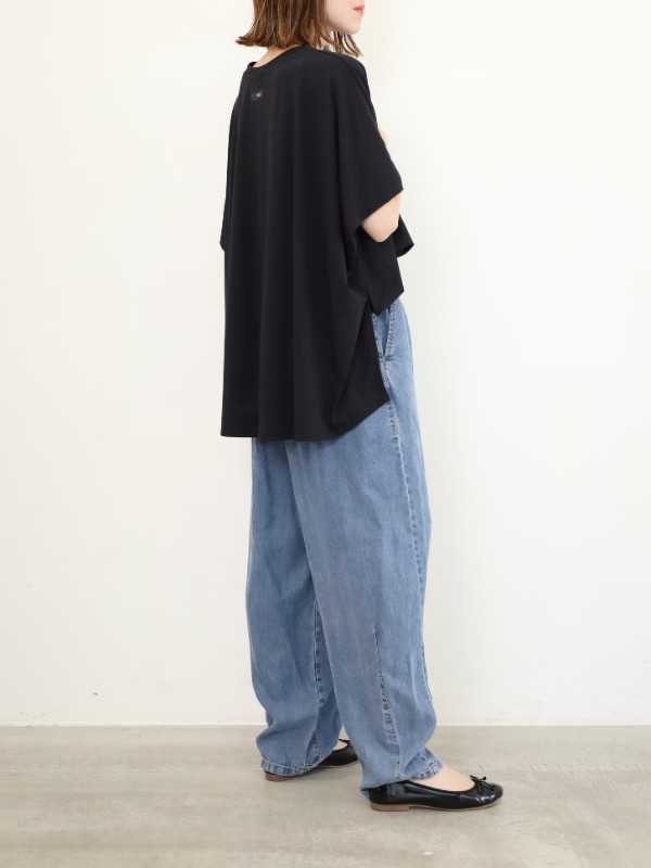 【ayane】テンセルデニムタックバレルパンツ