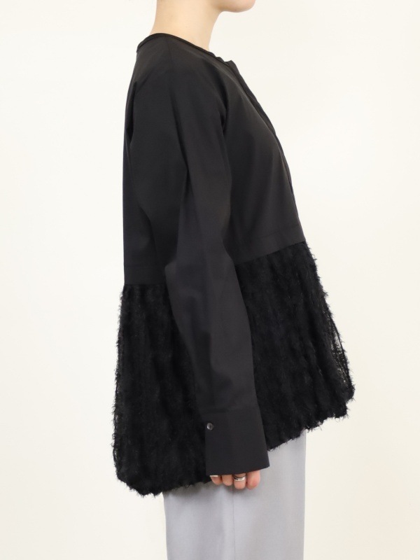 【CHIGNON】ファードッキング長袖ブラウス 