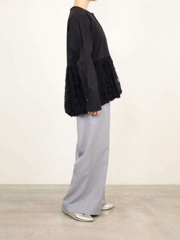 【CHIGNON】ファードッキング長袖ブラウス 