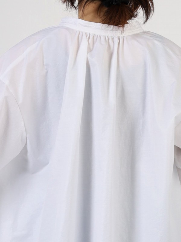 【MICA&DEAL】スタンドネックギャザーブラウス