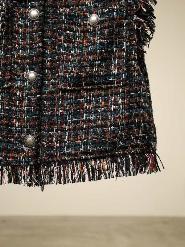 【tranoi】ファンシーツイードジレ