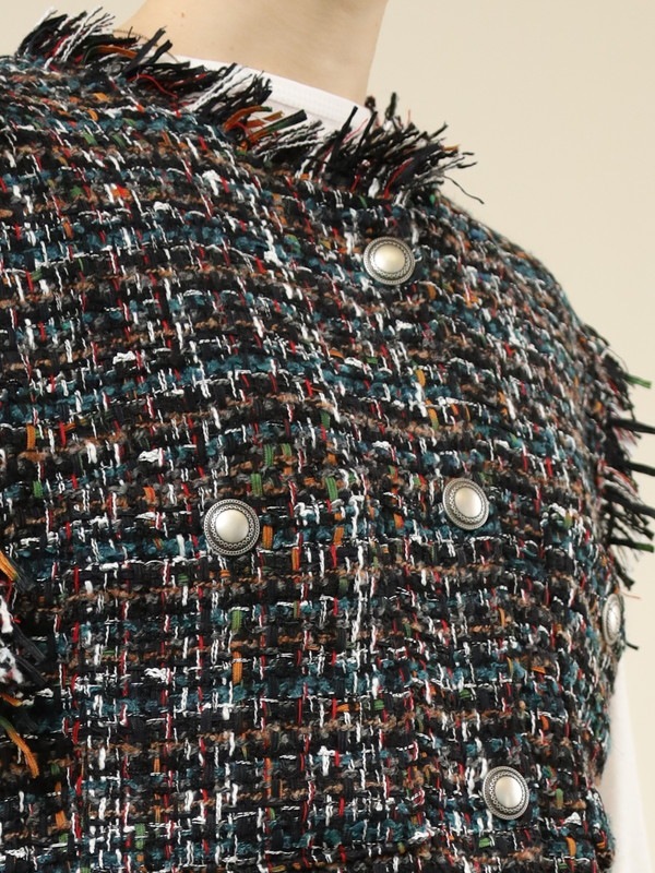 【tranoi】ファンシーツイードジレ