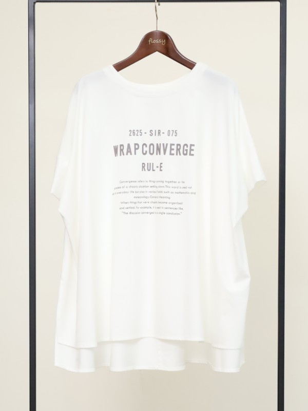 【ayane】ポンチョ型ロゴTシャツ
