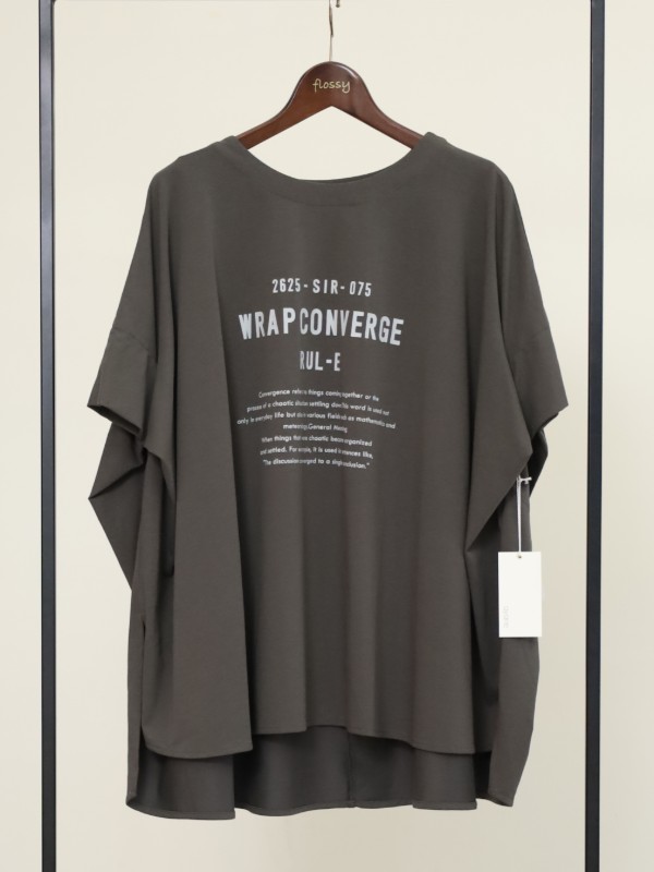【ayane】ポンチョ型ロゴTシャツ