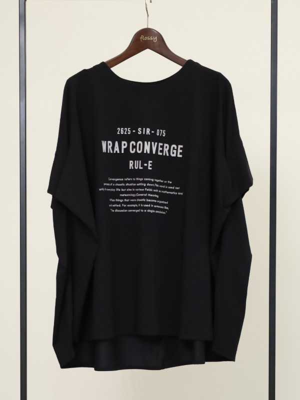 【ayane】ポンチョ型ロゴTシャツ