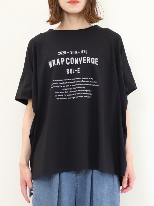 【ayane】ポンチョ型ロゴTシャツ