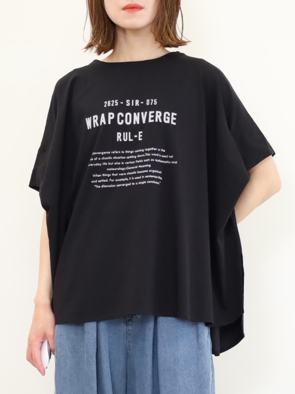 【ayane】ポンチョ型ロゴTシャツ