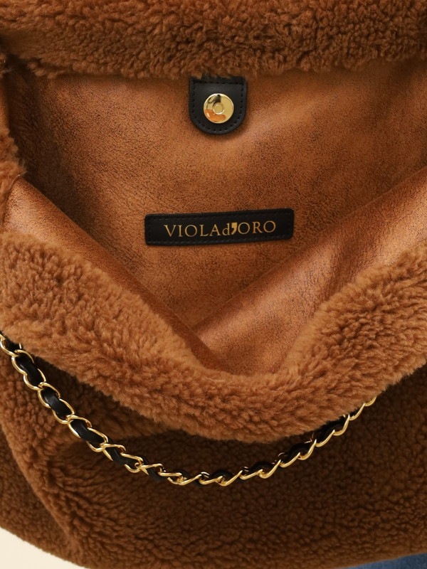 【VIOLA'dORO】チェーンハンドルボアバッグ