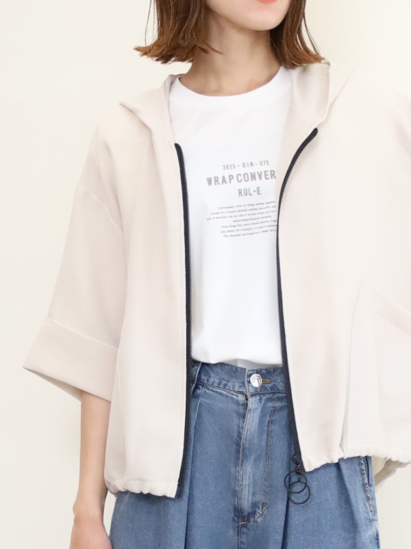 【ayane】メッシュフーディブルゾン