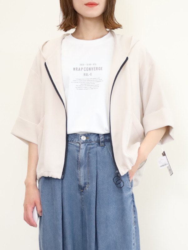 【ayane】メッシュフーディブルゾン