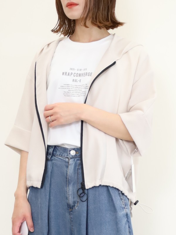 【ayane】メッシュフーディブルゾン