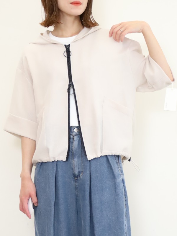 【ayane】メッシュフーディブルゾン