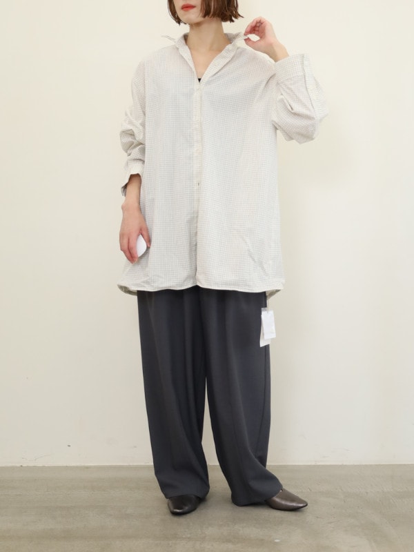 【YENN】裾ワイヤー入りオーバーシャツ