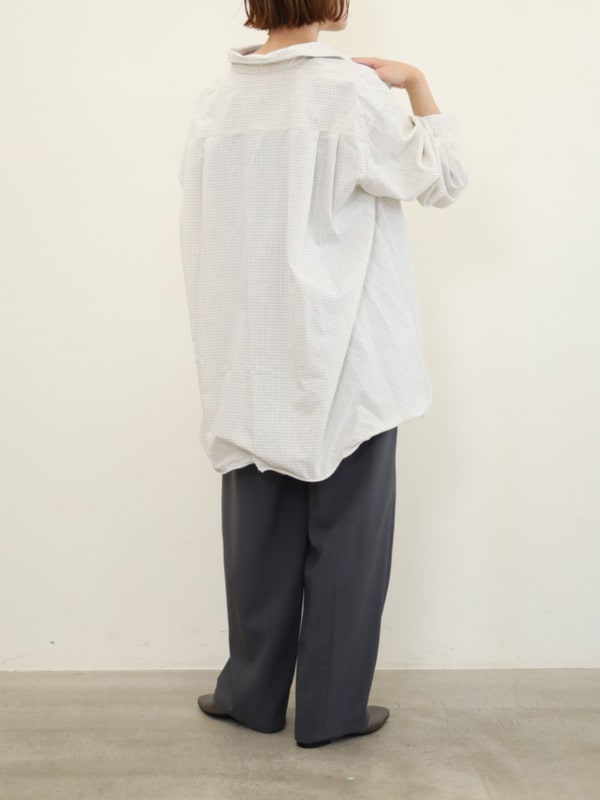 【YENN】裾ワイヤー入りオーバーシャツ