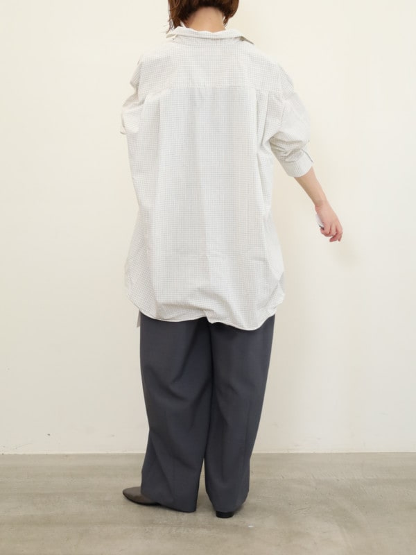 【YENN】裾ワイヤー入りオーバーシャツ