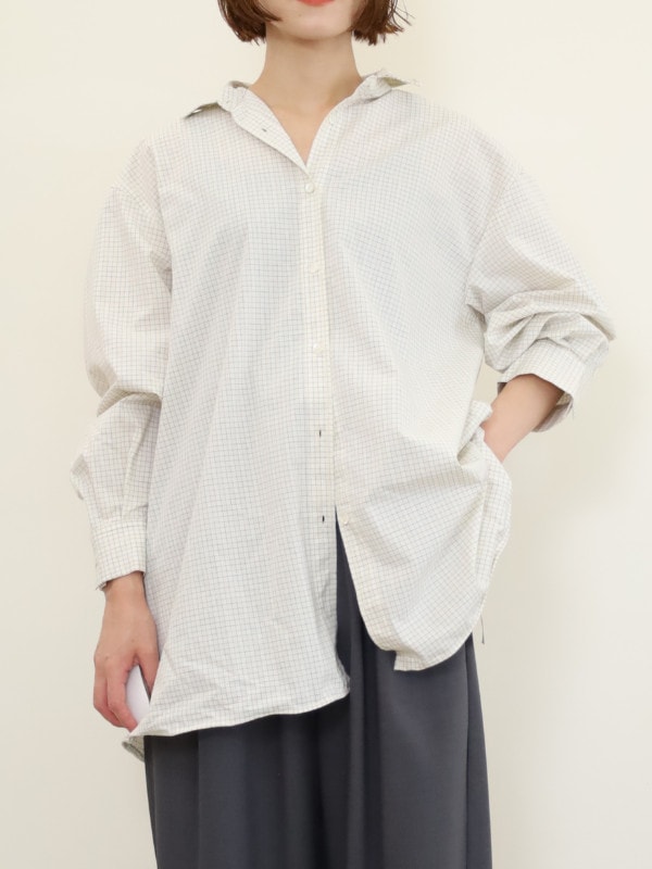 【YENN】裾ワイヤー入りオーバーシャツ
