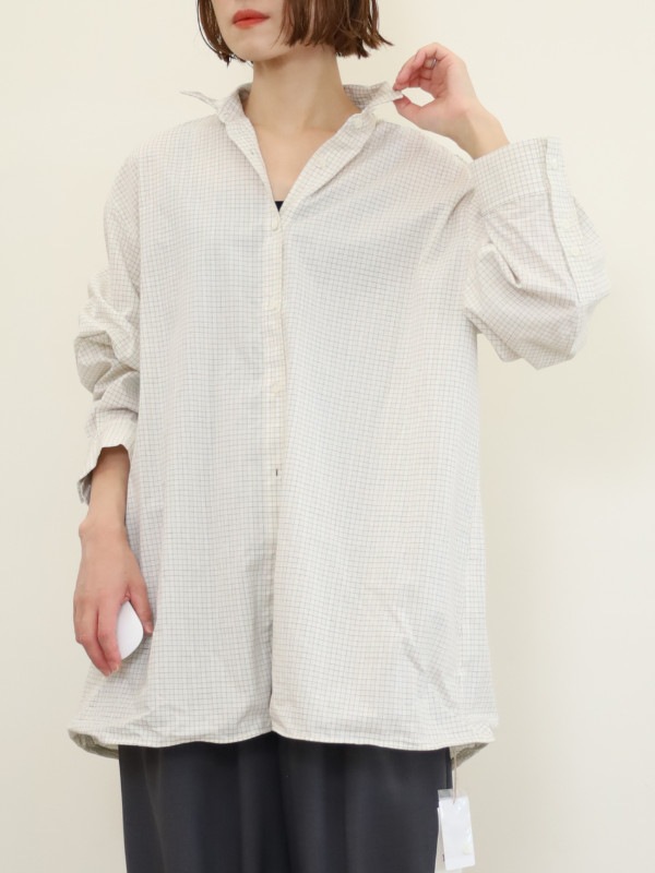 【YENN】裾ワイヤー入りオーバーシャツ