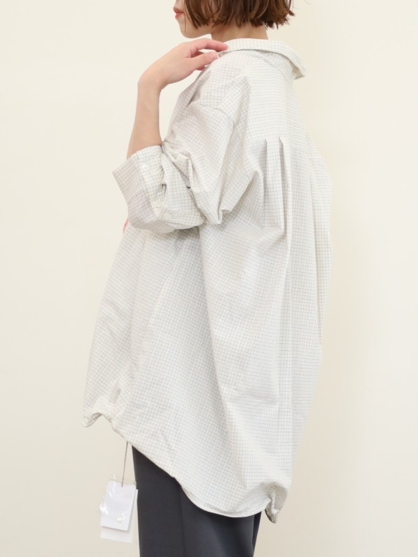 【YENN】裾ワイヤー入りオーバーシャツ