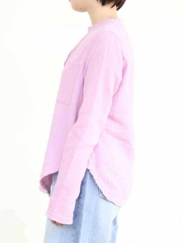 【LeMelange】ダブルガーゼ前開きブラウス