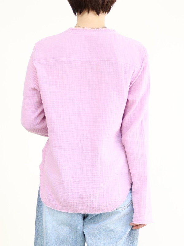 【LeMelange】ダブルガーゼ前開きブラウス