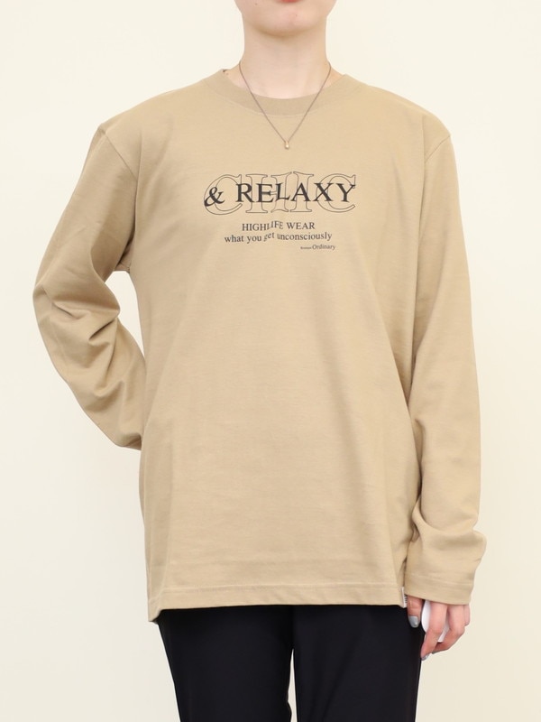 【Boutique Ordinary】タイポグラフ長袖カットソー