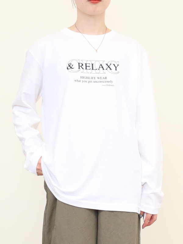 【Boutique Ordinary】タイポグラフ長袖カットソー