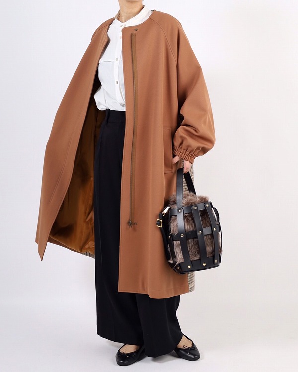 【VIOLA'dORO】エコファー×牛革バック