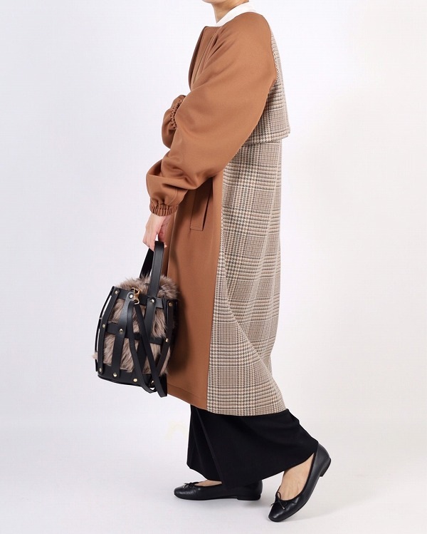 【VIOLA'dORO】エコファー×牛革バック