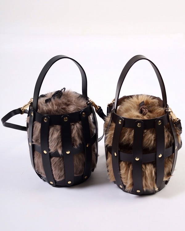 【VIOLA'dORO】エコファー×牛革バック