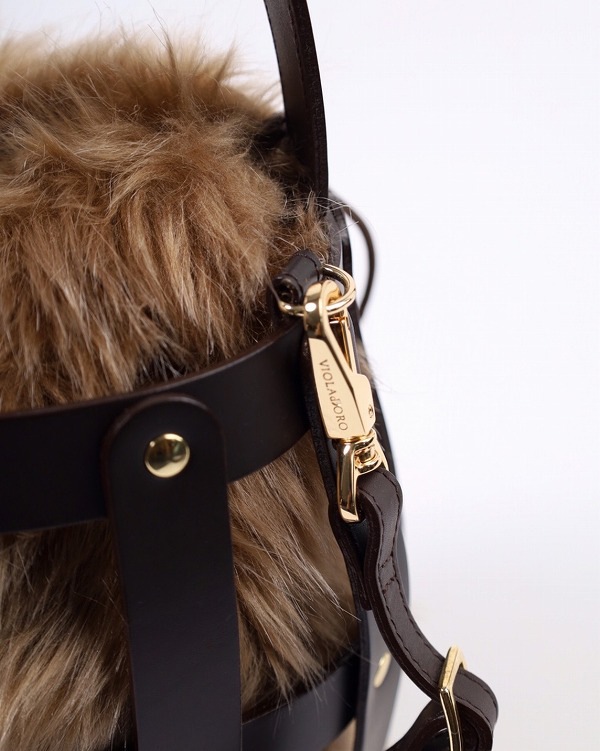 【VIOLA'dORO】エコファー×牛革バック